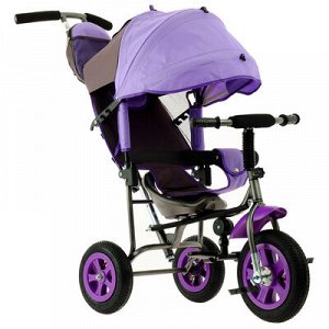 Велосипед трехколесный Лучик Малют 1, надувные колёса 10"/8", цвет фиолетовый