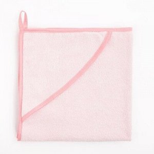 Пеленка-полотенце для купания розовый 100 х 75см махра 300г/м хл100%
