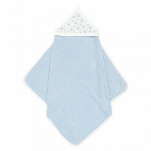 Пеленка-полотенце для купания, 75х75, голубой молочный, махра, 360г/м