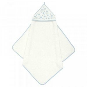 Пеленка-полотенце для купания, 75х75, молочный голубой, махра, 360г/м