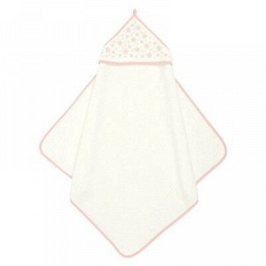 Пеленка-полотенце для купания, 75х75, молочный розовый, махра, 360г/м