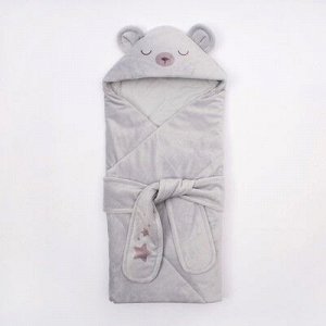 Конверт-одеяло "Мишутка", серый, рост 50-62см