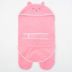 Конверт-одеяло "Кошечка", розовый, рост 62-68 см