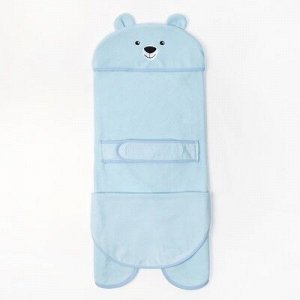 Конверт-одеяло "Мишка", голубой, рост 62-68 см