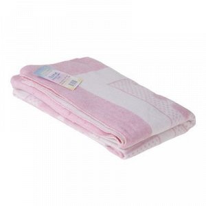 Одеяло жаккардовое "Барни", размер 100х140 см, бел/роз, хл50%, пэ30%, пан20%