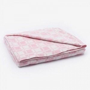 Одеяла х/б 140х205 см, клетка звездочка, розовый, 80%хлопок, 20% п\э