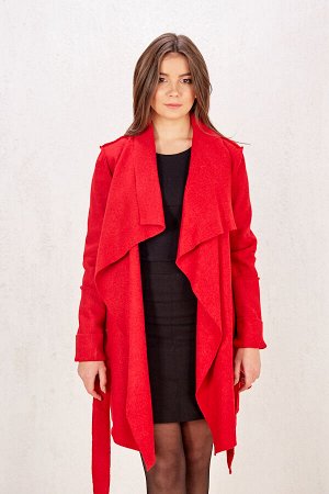 Пальто женское демисезонное 19112  (красный)