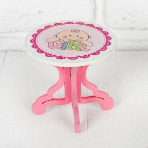 Столик для кукол "В розовом цвете" 9-8-9 см