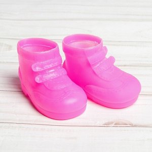 Ботинки для куклы «Липучки», длина подошвы: 7,5 см, 1 пара, цвет фуксия