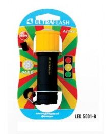 Фонарь  Ultra Flash  LED 15001-В(3ХR03 светофор,желтый с черным,9 LED,пластик) уп.6шт.