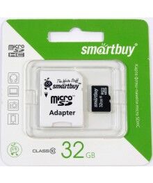 Пам.MicroSDHC,32Gb Smart Buy (Class 10) LE + переходник SD