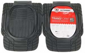 Коврик "AUTOPROFI Transform" TER-001 BK передние, 2 штуки, термопласт, черный