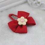 Яркая заколка для волос в форме бантика