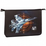 Папка для труда 2 отд., А4, ArtSpace &quot;Fighter&quot;, пластик-картон, конгрев, металл., на молнии