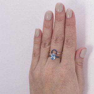 Artefakt Позолоченное кольцо с разноцветными фианитами - 1216 - п