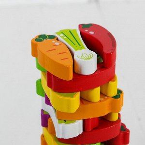 Игра «Падающая башня. Овощи», 55 элементов