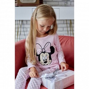 KAFTAN Лонгслив детский Disney &quot;Минни&quot;, рост 98-104 (30), розовый