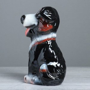 Копилка "Собака Джек", глянец, чёрный цвет, 26 см