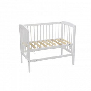 Кроватка приставная Polini kids Simple 100, 50 х 90 см, цвет белый