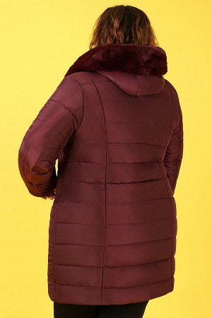 0У53 1925.С2 Пальто зимнее с капюшоном+ меховая отделка