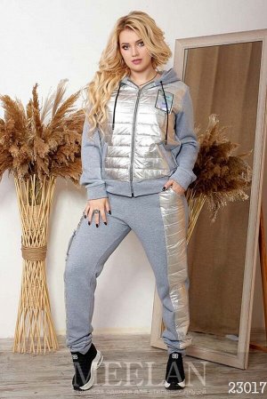 Женский спортивный костюм 23017 серый