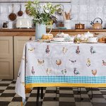 Скатерть пасхальная,  Chicken Ranch 110х147 см, 100% хлопок, репс 210 г/м2