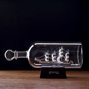Корабль сувенирный в бутылке с белыми парусами «Корабль удачи», 10 ? 29 ? 13,5 см