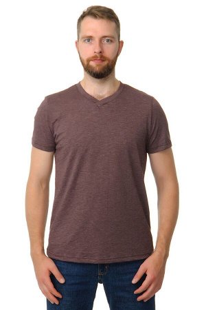Мужская футболка ФЛАМЛИ - V коричневый