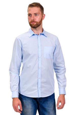 МРПДР Рубашка мужская Премиум длинный рукав (Голубой)