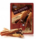 Тканевая маска для лица с красным женьшенем May Island Real Essence Red Ginseng Mask Pack