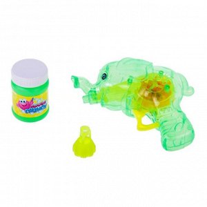 Мыльные пузыри «Слоник-пистолет» со светом, 50 мл, цвета МИКС