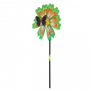 Ветерок «Цветочек», с бабочкой, цвета МИКС