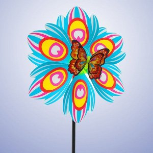 Ветерок «Цветок», с бабочкой, виды МИКС