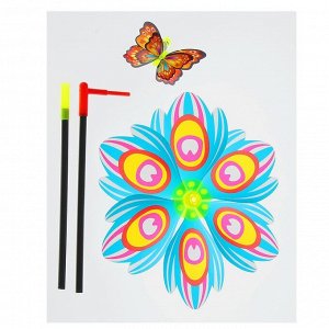 Ветерок «Цветок», с бабочкой, виды МИКС
