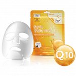 3W CLINIC Тканевая маска для лица с коэнзимом Fresh Coenzyme Q10 Mask Sheet