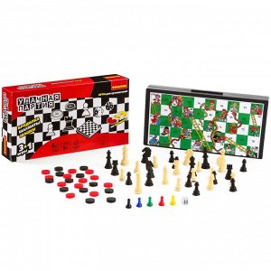 Удачная партия Бондибон BOX шашки, шахматы, бродилка арт. 9832