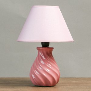 Лампа настольная Е14 25W "Спираль розовая" 17х17х26 см