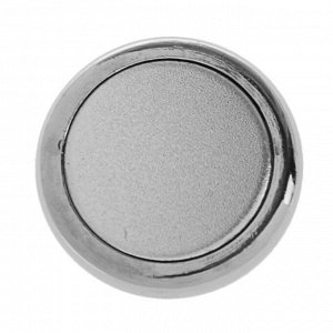 Ручка кнопка TUNDRA РК101, цвет хром с белой вставкой