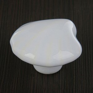 Ручка-кнопка Ceramics 021, керамическая, белая