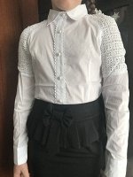 Блузка школьная с длинными рукавами