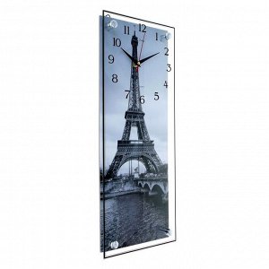 Часы-картина настенные, серия: Город, "Эйфелева башня", плавный ход, 20 х 50 см