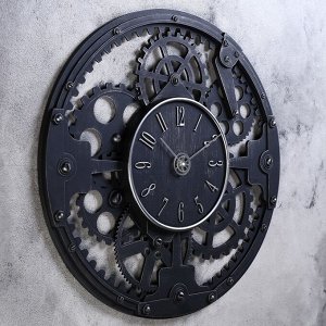 Часы настенные, серия: Интерьер, "Механизм", дискретный ход, d=45 см