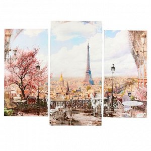 Картина модульная на подрамнике "Париж" (2-25х50, 30х60 см) 80х60 см