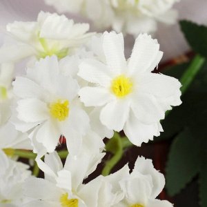 Цветок искусственный "Примула пышная" 4*53 см, белый