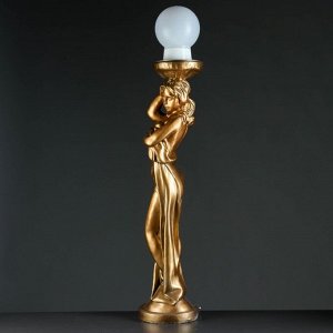 Лампа интерьерная "Девушка стоя" бронза, 22х22х100 см