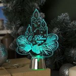 Подставка световая &quot;Свечки&quot;, 14.5х10.5 см, (батарейки в компл.), 1 LED, RGB