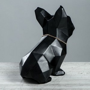 Статуэтка "Собака оригами" чёрная, 24 см