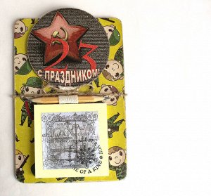 Handmade мужской сувенирный магнит на холодильник Победителю с блокнотом для записей Milotto арт.003494