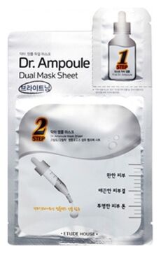 ETUDE HOUSE Двухфазная маска для лица Dr. Ampoule Dual Mask Sheet Brightening Care