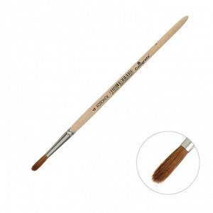 Кисть Колонок Круглая №4 (диаметр обоймы 4 мм; длина волоса 18 мм), деревянная ручка, Calligrata